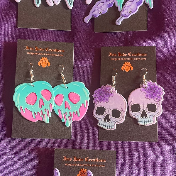 Pastel Goth Earrings Etsy