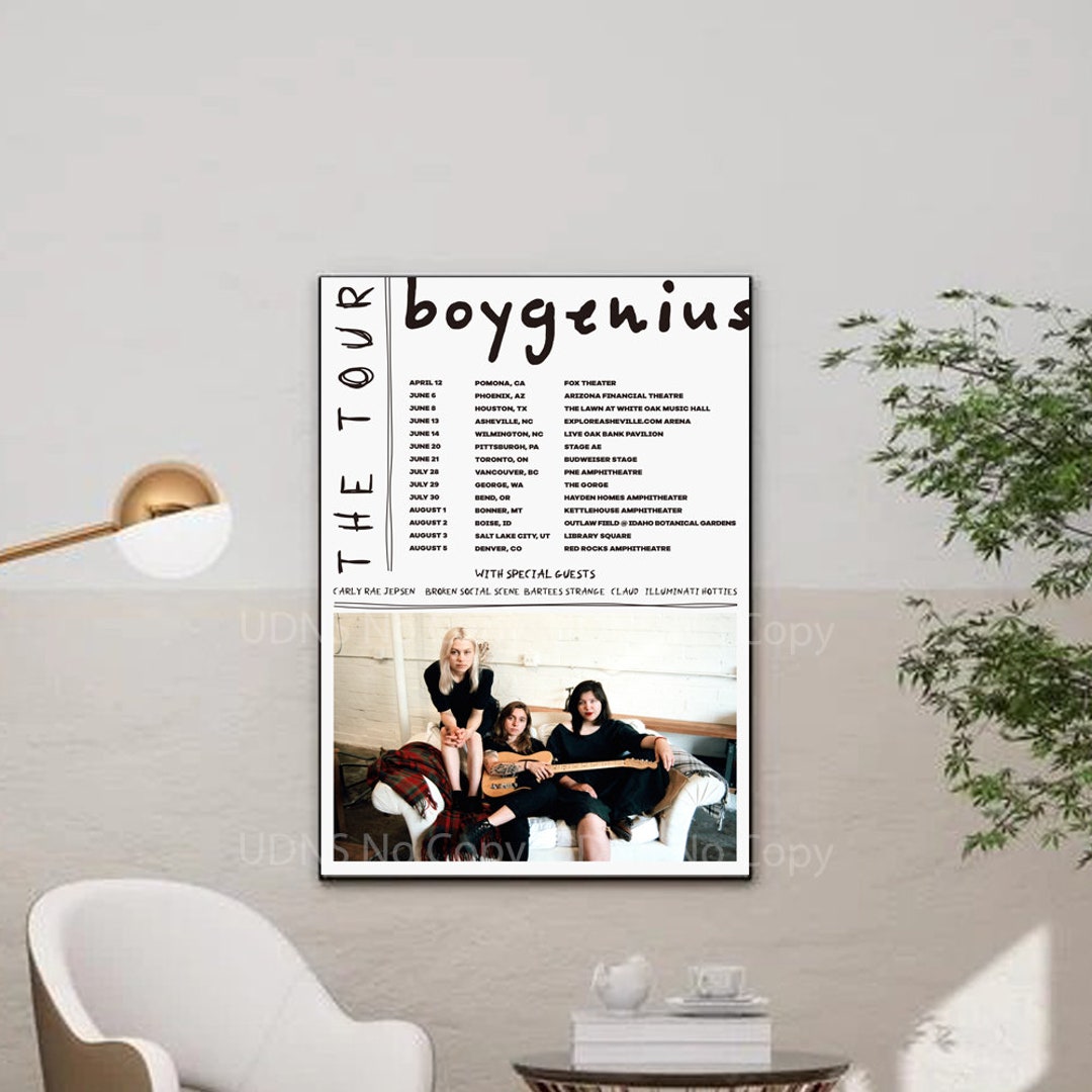 Boygenius World Tour 2023 Poster Etsy