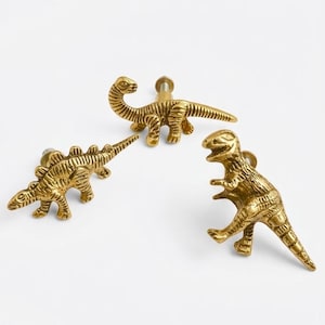 Antique Jurassic Animal Knob Cabinet Hardware Dressers Kids Cabinets, Drawers Knobs Set Of 3