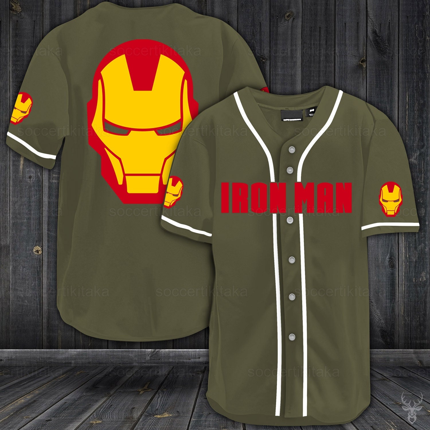Iron Man Shirt Iron Man Jersey Shirt Iron Man Baseball Etsy