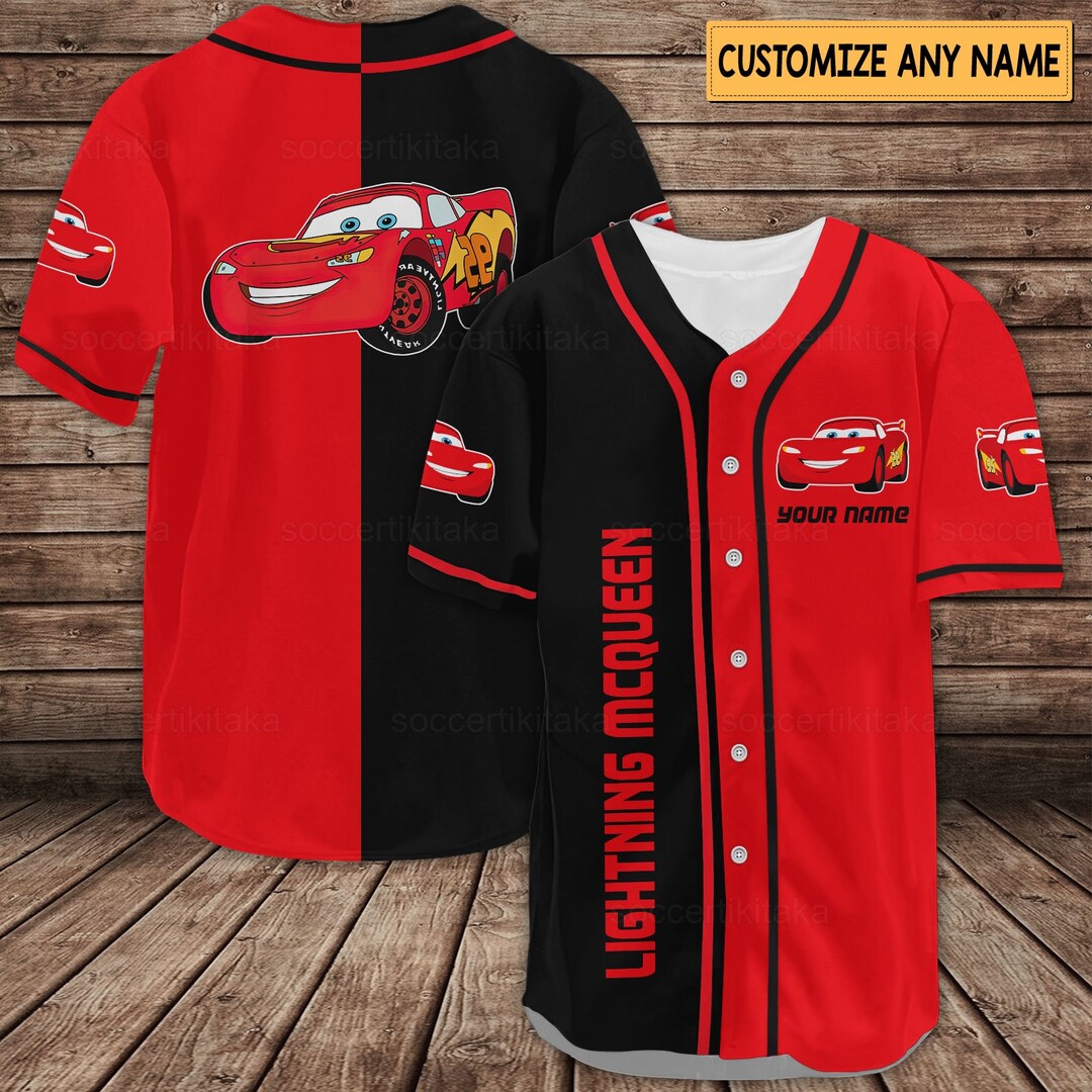 Lightning Mcqueen Shirt Lightning Mcqueen Jersey Shirt Etsy