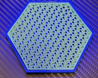 3D Printed Hexagon Coasters, Two-Piece Modern Table Protectors (Set of 4)