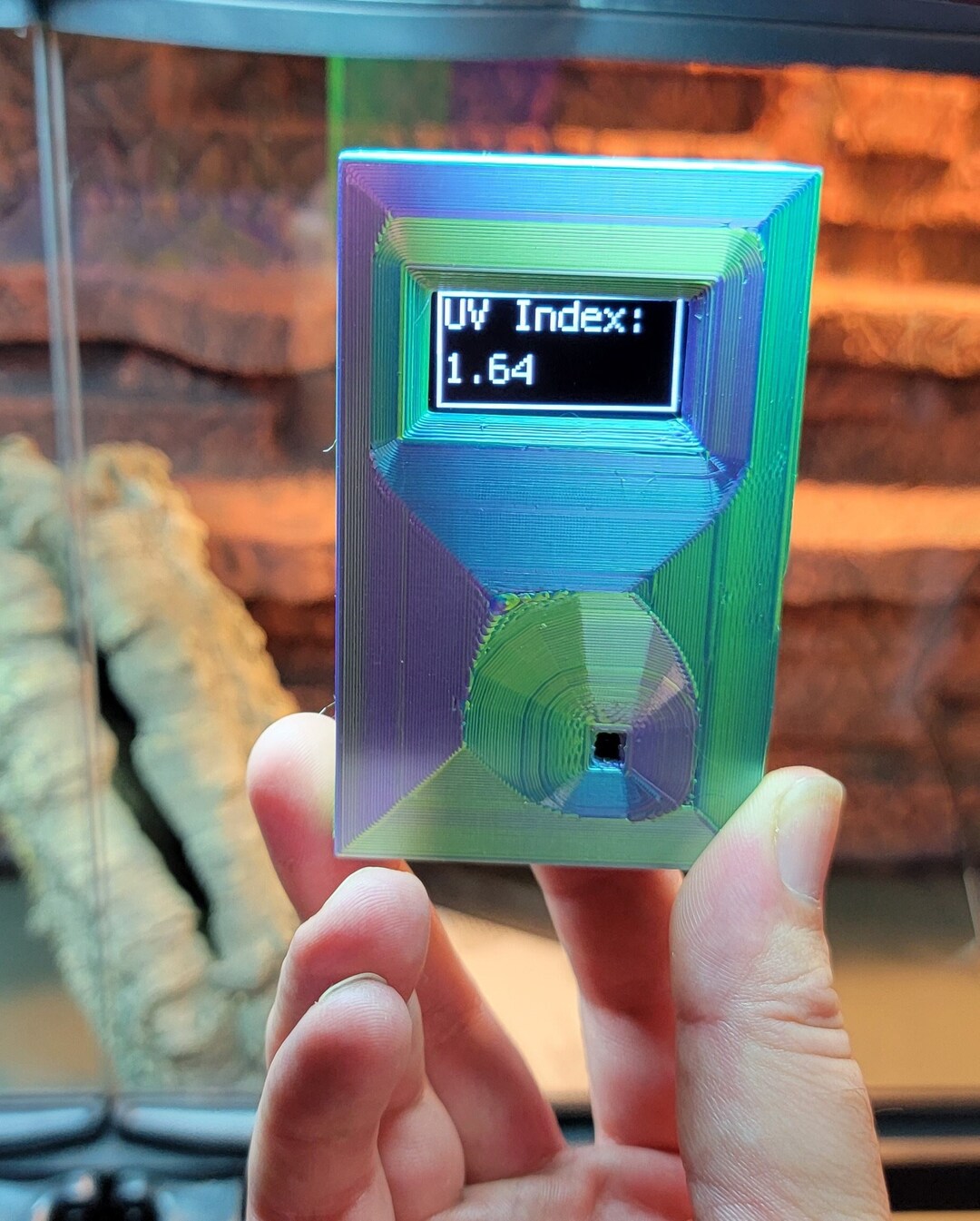 Reptile UVB Meter 3D Printed With True UV Sensor USBC Charging Oled