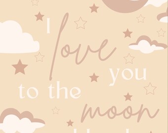 Ti amo alla luna e ritorno: decorazioni murali