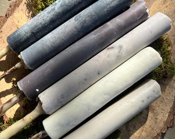 Large Mullein Torch Candle: Natural Hag's Taper, Witch's Altar Candle