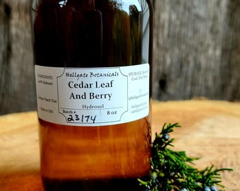 Eastern Red Cedar (juniperus virginiana) Leaf and Berry Hydrosol, Floral Water