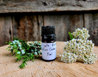 Blue Virginia Cedar Leaf (Juniperus virginiana) Essential Oil, 5 ml, Sustainably Wild-harvested, Small-batch, Artisan-distilled
