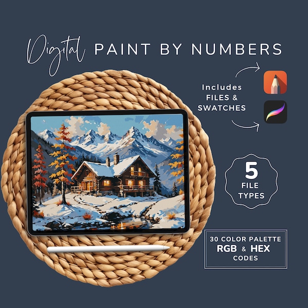 Winter Paint by Number - Etsy