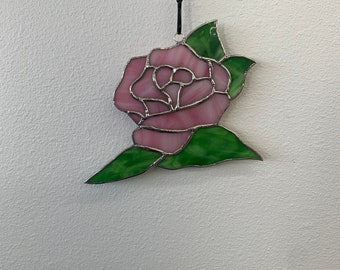 Beautiful Handmade Stained Glass Rose