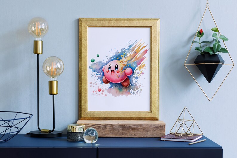 Kirby Watercolor Art Printable Digital Download - Etsy