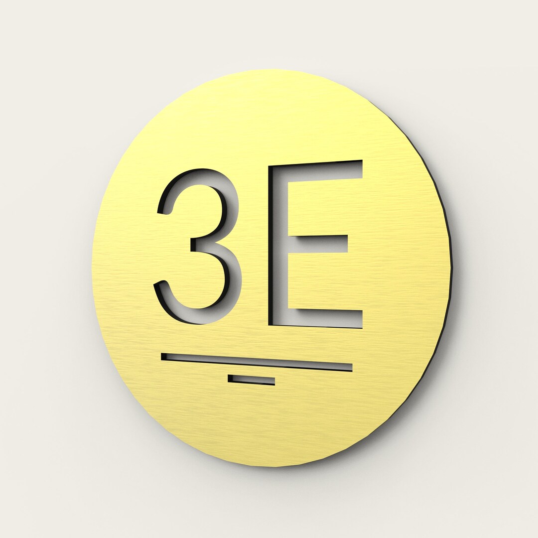 Modern Brushed Gold Door Numbers Room Number for Hotel Etsy