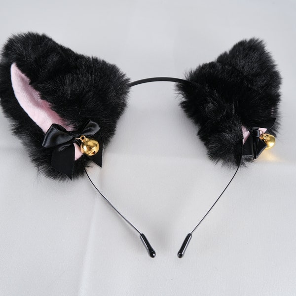 More Colors Super Extra Fluffy Cosplay Cat Ears Headband Fox Ears Headband with Small Bells