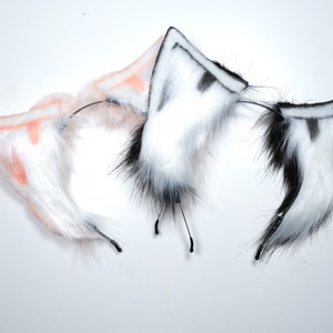 Luxury Realistic Ears Headband White Pink Ear Headband Bunny Headband Cosplay Accessories Halloween Cosplay Lolita Costume Ears