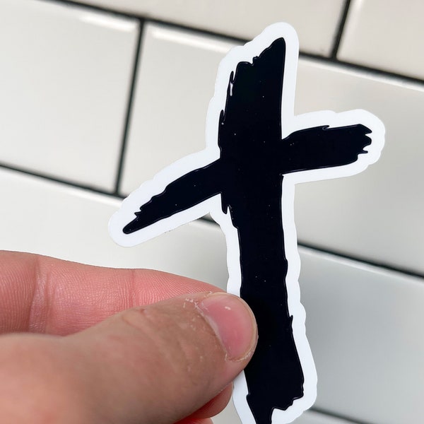 Cross Sticker | Christian Sticker | Baptism Gift | Jesus | Laptop Sticker | Water Bottle Sticker