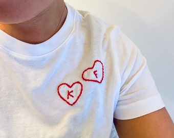★AMl PARlS★ 25SS Women's Heart Logo Embroidered T-shirt BF Heart T-shirt - embroidery | Monsieur TSHIRT