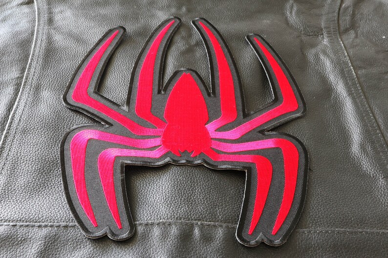Spider Jacket Patch Red Spider Patch, Embroidered Bug Patch, Large Size for Jackets and ...