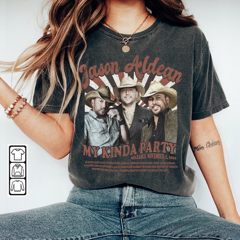 Jason Aldean Merch Music Shirt My Kinda Party Album Country Etsy