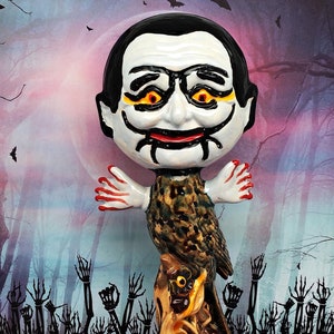 Slappy&#39;s Dark Rebirth - Original Ceramic Figurine Ventriloquist Dummy Halloween Nightmare Macabre Assemblage Oddities Goosebumps Horror