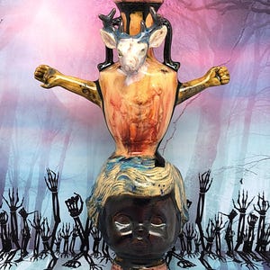 The Vessel That Shouldn&#39;t Be - Original Handmade Ceramic Vase Horror Macabre Creepy Halloween Gothic Witchy Surreal Anthropomorphic Weird