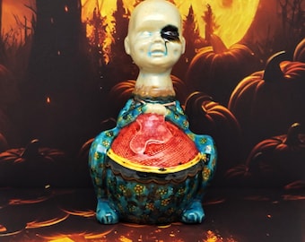 The Seamstress of Broken Skies - Kangaroo Ceramic Figurine Gothic Horror Freakshow Creature