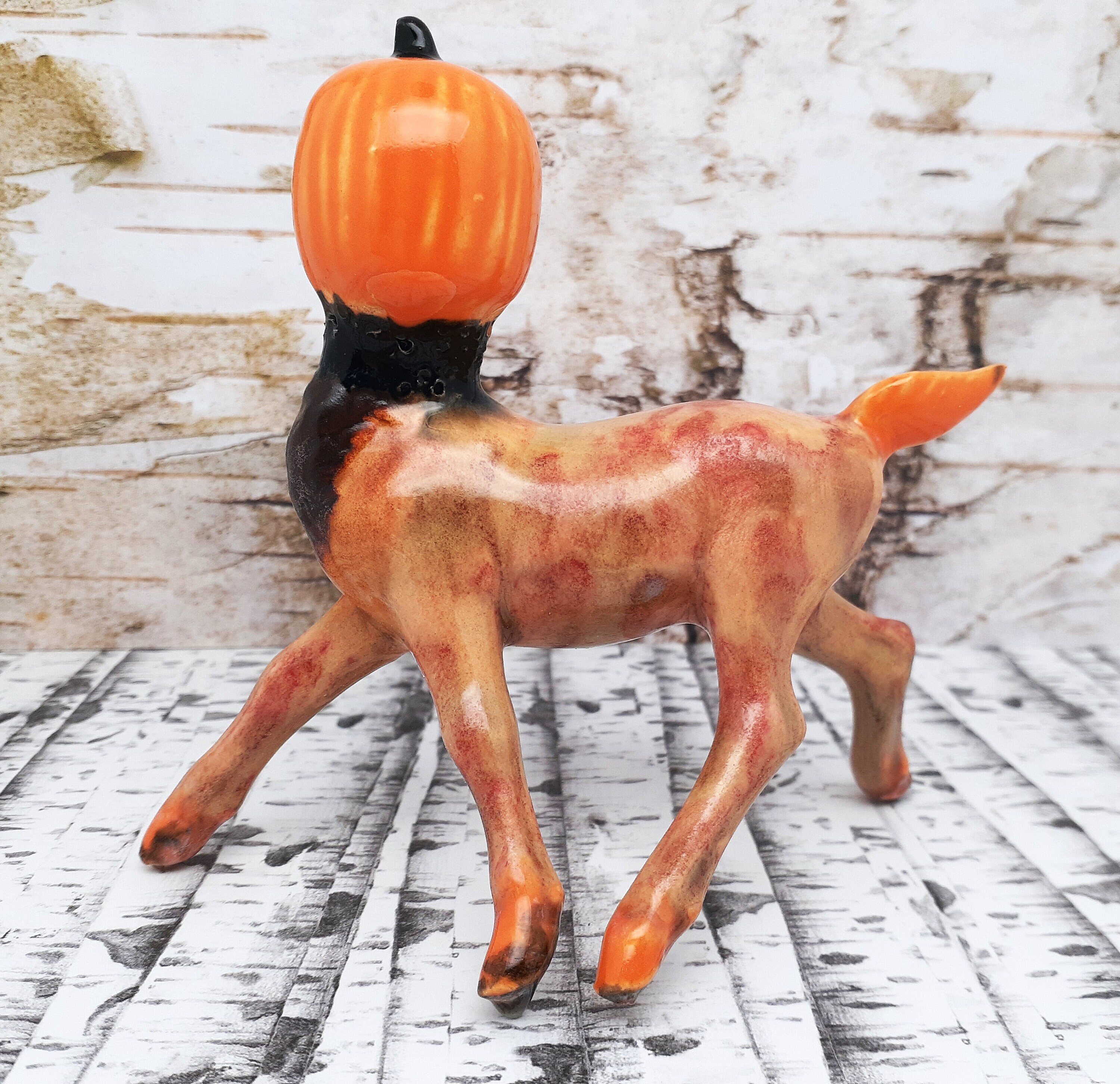 100% Ceramic Handmade Figurine Deer Body Pumpkin Assemblage Oddities  Haunted Dark Academia Gothic Halloween Decor Wiccan Pagan Occult - Etsy