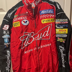 Budweiser Racing Jacket - Etsy Canada Budweiser Racing Jacket - Etsy Canada