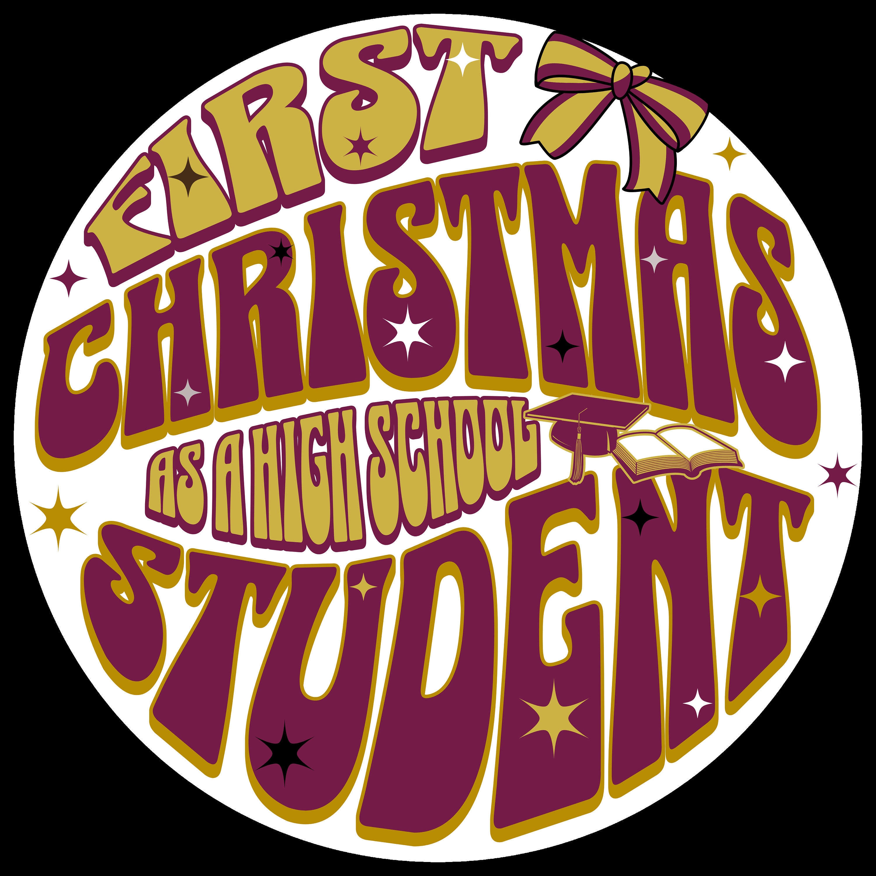 Personalized First Christmas as a High School Student Ornament, Custom