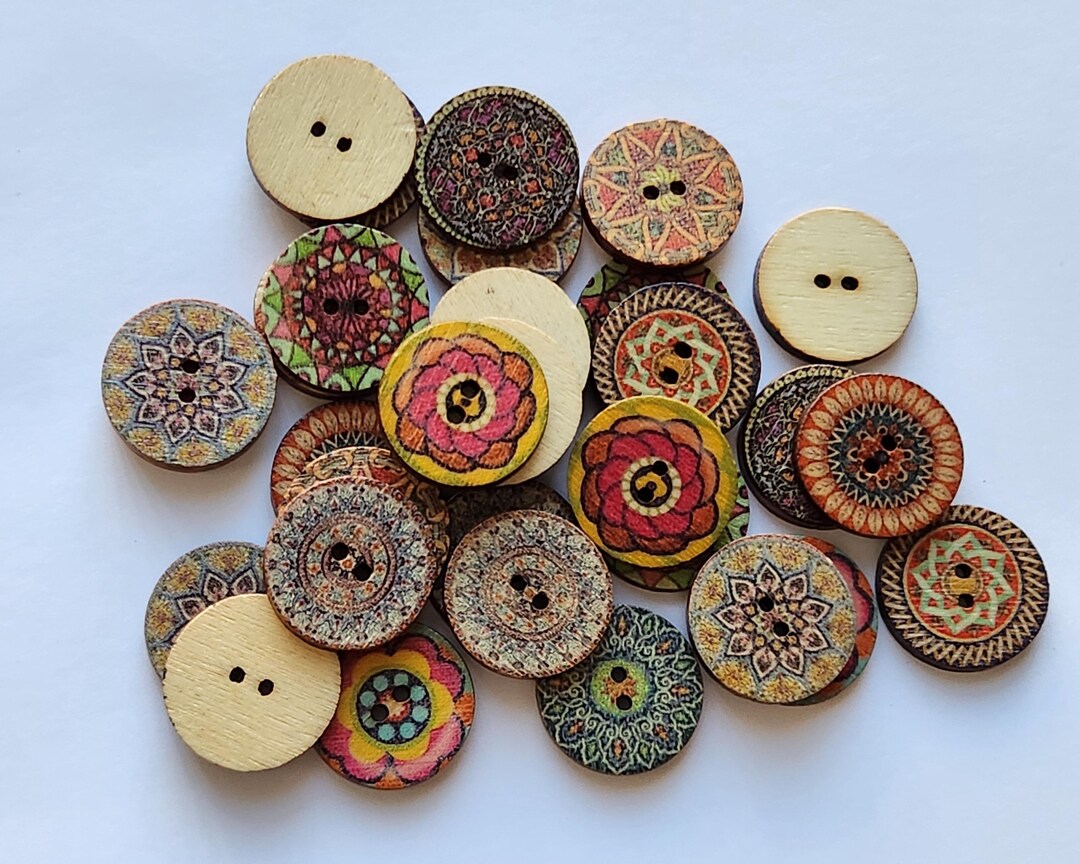 8 X 2cm Rustic Wooden Buttons - Etsy Australia