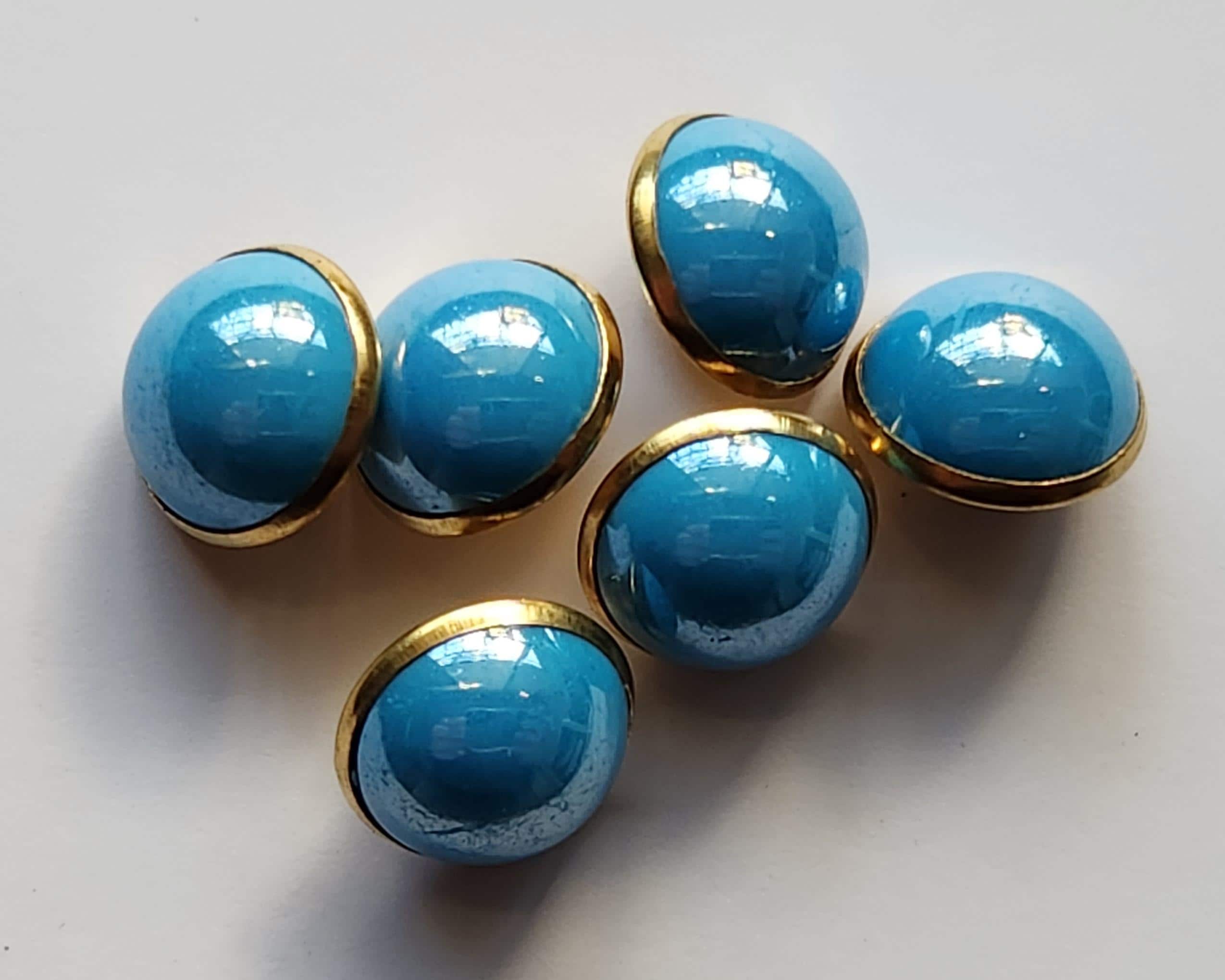 Shank Button Gold Rim 6 X 10mm Colorful Glossy Shank Buttons With Gold Rim - Etsy Australia