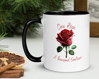 One Rose Mug, Plant Lover Mug, Gardening Mug, Gardener Mug, Garden Gift, Garden Mug
