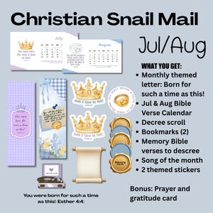 Christliches Schneckenpost-Abonnement, Glaubenspost, Bibelverskalender, Schriftgeschenke, christliches Geschenk für Frauen, Bibelarbeit, Happy Mai