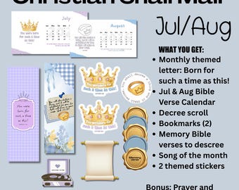 Christian Snail Mail Subscription, Faith Mail, Bible Verse Calendar, Scripture Gifts, Christian Gift for Women, Bible Study Happy Mai