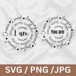 I am SVG Bundle/ I am encouragement /I am Inspiration SVG / Cut File/ Cricut / Christian Inspiration SVG /Instant Download /Digital D