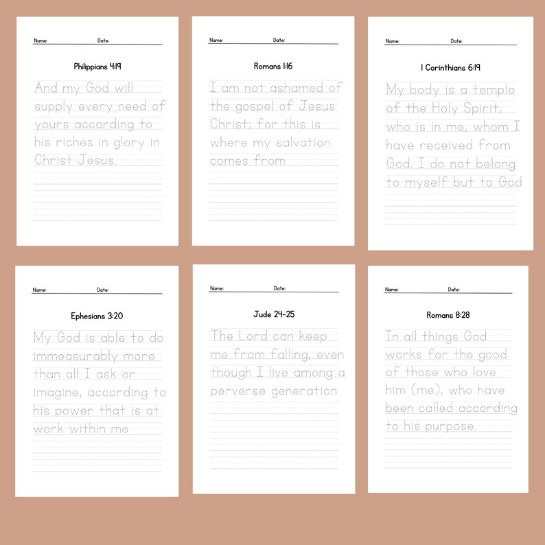 Bible Verse Declaration Tracing & Coloring Bible Printables - Etsy
