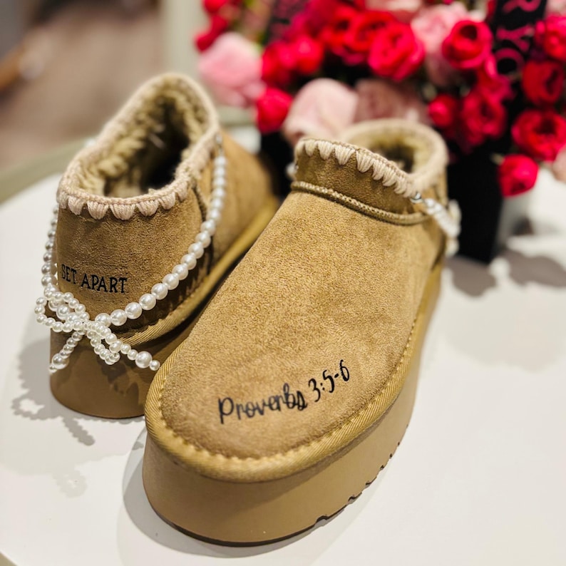 Personalized Bible Verse Slippers – Embroidered Christian Slippers With ...