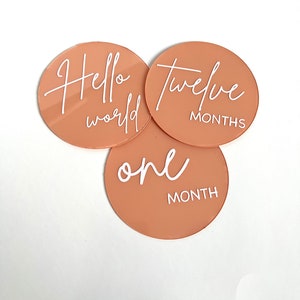 Monthly Milestone Discs for Baby | Baby Photo Props | Monthly Milestones