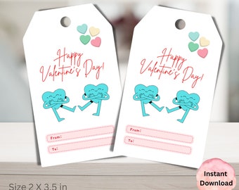 Valentines Day Gift Tags. Gift Tags for Valentine's Day. Printable PDF. Instant Download. Valentines day gift tag. Happy Valentines Day tag