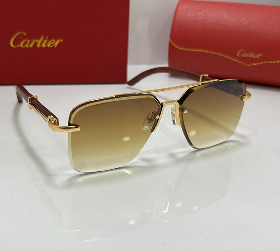 Cartier wooden sunglasses, wood Gem