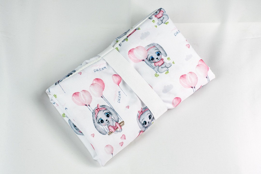 Travel Changing Table Pink Balloons Bunny Etsy