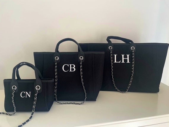 Personalised Tote Bags Handbag Womens Personalised Tote Initial
