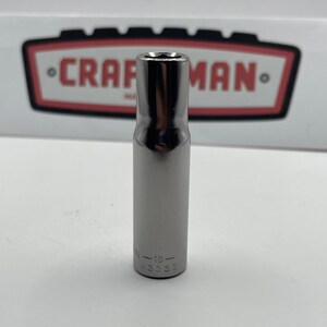 Vaso profundo Craftsman de 3/8", accionamiento de 3/8", 6 puntas, fabricado en EE. UU., 43333 -G- Cromado