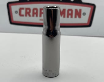 Craftsman 3/8" Deep Well Socket 3/8" Drive 6 Point Made in USA 43333 -G- Chrome