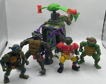 Vintage TMNT Playmates actiefigurenset 1988-03 Turtle Copter INCOMPLEETTE ONDERDELEN