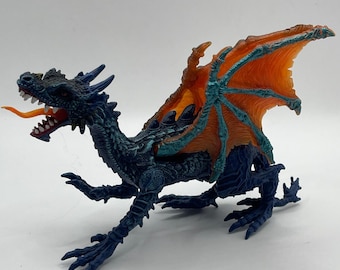 Chap Mei Legends of Knights 2004 Blauw-oranje gevleugelde draak figuur fantasiespeelgoed