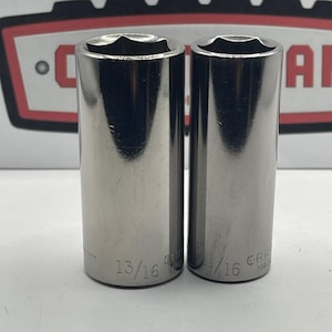 Craftsman 3/8 Drive Deep Well Socket Set 11/16 13/16 6 Point USA 43336 43338