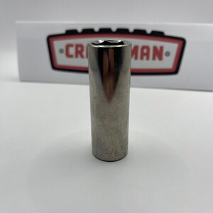 Vaso profundo Craftsman de 5/8" con 6 puntas y accionamiento de 3/8", fabricado en EE. UU., 43335, cromado, SAE