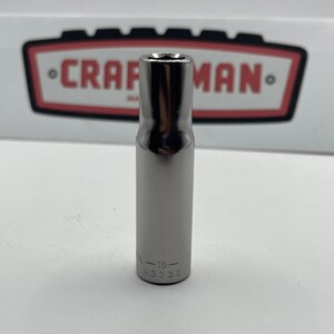 Vaso profundo Craftsman de 3/8", accionamiento de 3/8", 6 puntas, fabricado en EE. UU., 43333 -G1-, cromado