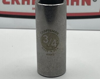Craftsman 3/4 Inch Deep Well Socket 3/8 Drive 6 Point USA Made 45842 SAE Chrome