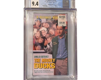 The Mighty Ducks VHS 1992 CGC 9.4 A+ Verzegeld Walt Disney Home Video H-Overlap