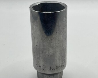 K-D Tools 2569 Deep Socket 1 & 1-1/16 Inch 6-Point 3/8 Drive USA Made Chrome SAE